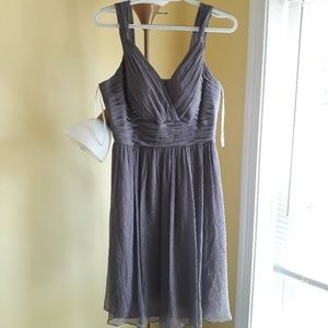 Donna Morgan 100% Silk Mauve Bridesmaid Dress 8